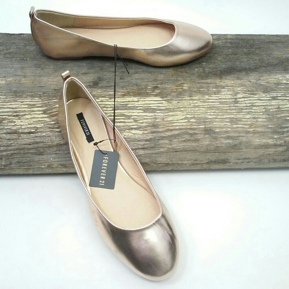 Forever 21 Shoes Metallic Pink Ballet Flats 9 Nnet Fancy Poshmark